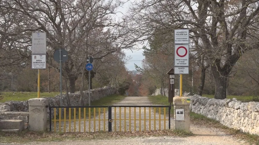 un tratto della ciclovia AQP